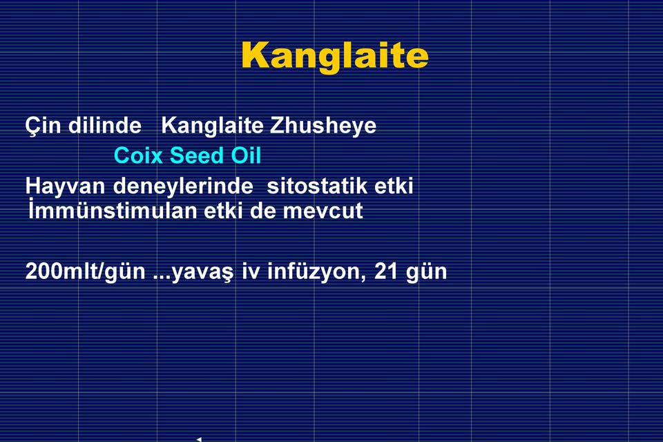 deneylerinde sitostatik etki