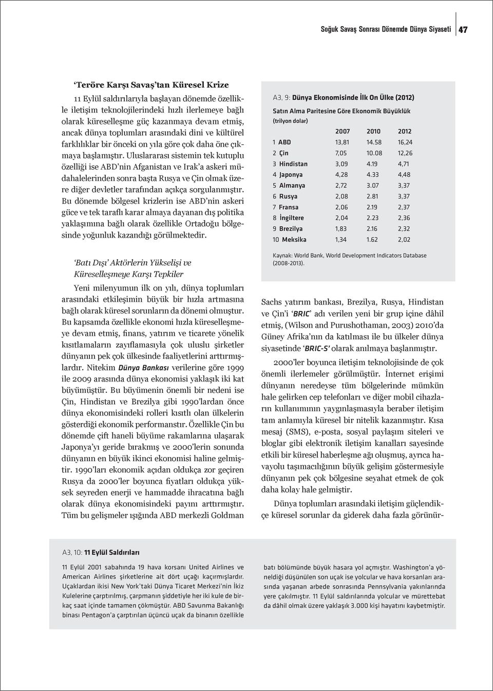 Uluslararası sistemin tek kutuplu özelliği ise ABD nin Afganistan ve Irak a askeri müdahalelerinden sonra başta Rusya ve Çin olmak üzere diğer devletler tarafından açıkça sorgulanmıştır.