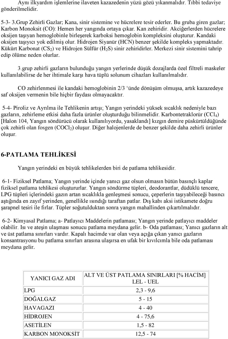 Kandaki oksijen taşıyıcı yok edilmiş olur. Hidrojen Siyanür (HCN) benzer şekilde kompleks yapmaktadır. Kükürt Karbonat (CS 2 ) ve Hidrojen Sülfür (H 2 S) sinir zehiridirler.