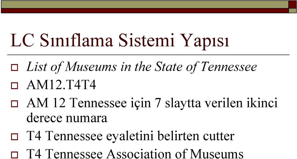 T4T4 AM 12 Tennessee için 7 slaytta verilen ikinci