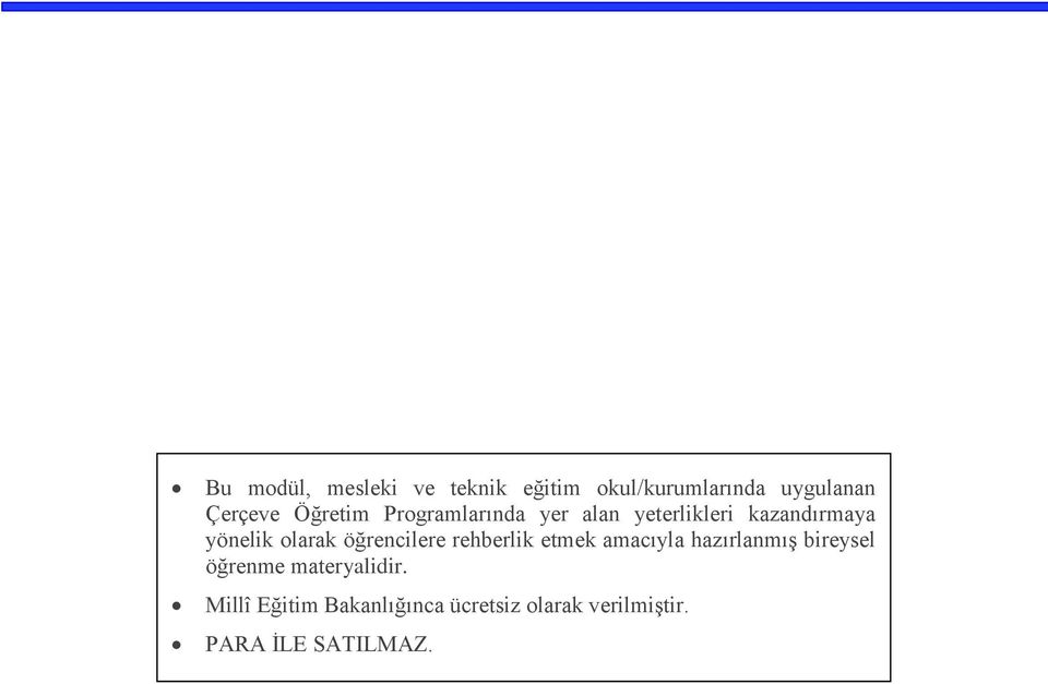 öğrencilere rehberlik etmek amacıyla hazırlanmış bireysel öğrenme