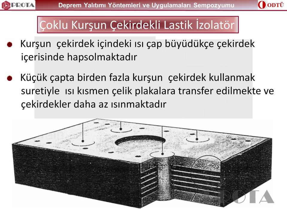 birden fazla kurşun çekirdek kullanmak suretiyle ısı kısmen