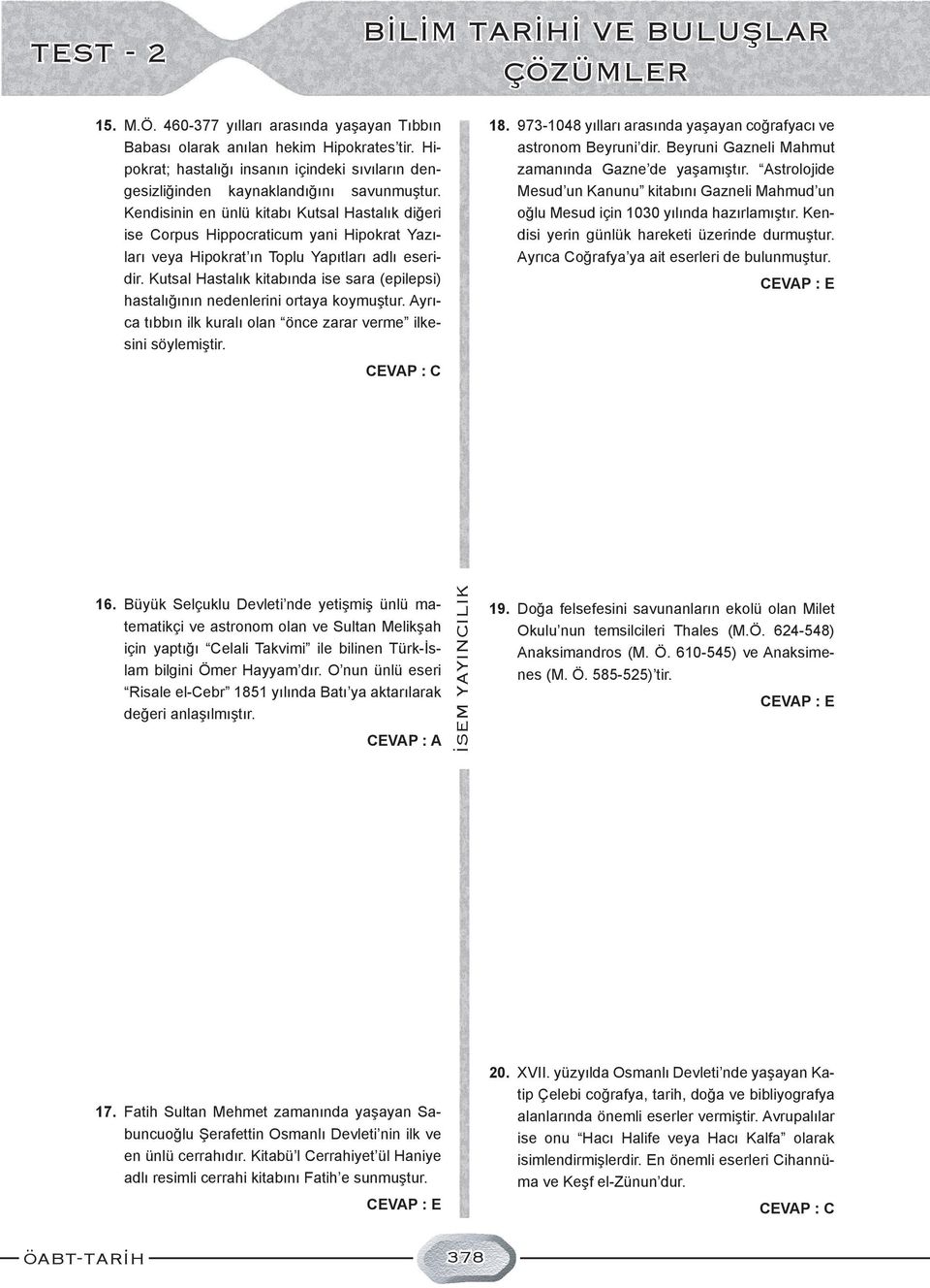 Kendisinin en ünlü kitabı Kutsal Hastalık diğeri ise Corpus Hippocraticum yani Hipokrat Yazıları veya Hipokrat ın Toplu Yapıtları adlı eseridir.