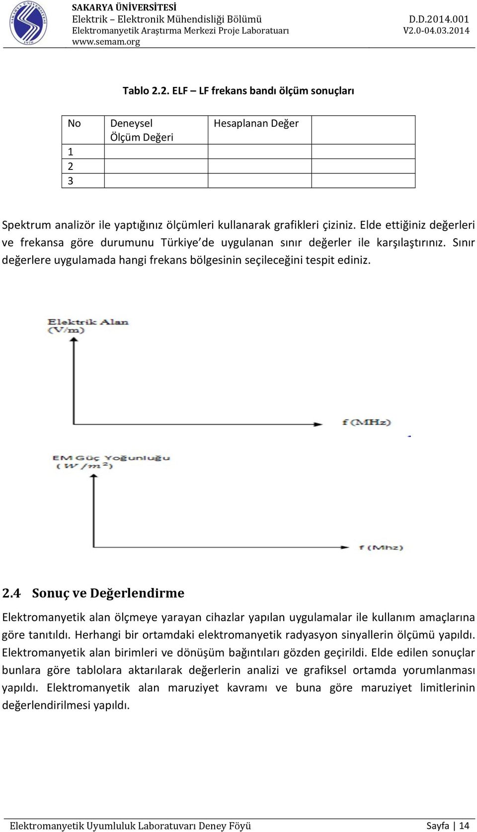 4 Sonuç ve Değerlendirme Elektromanyetik alan ölçmeye yarayan cihazlar yapılan uygulamalar ile kullanım amaçlarına göre tanıtıldı.