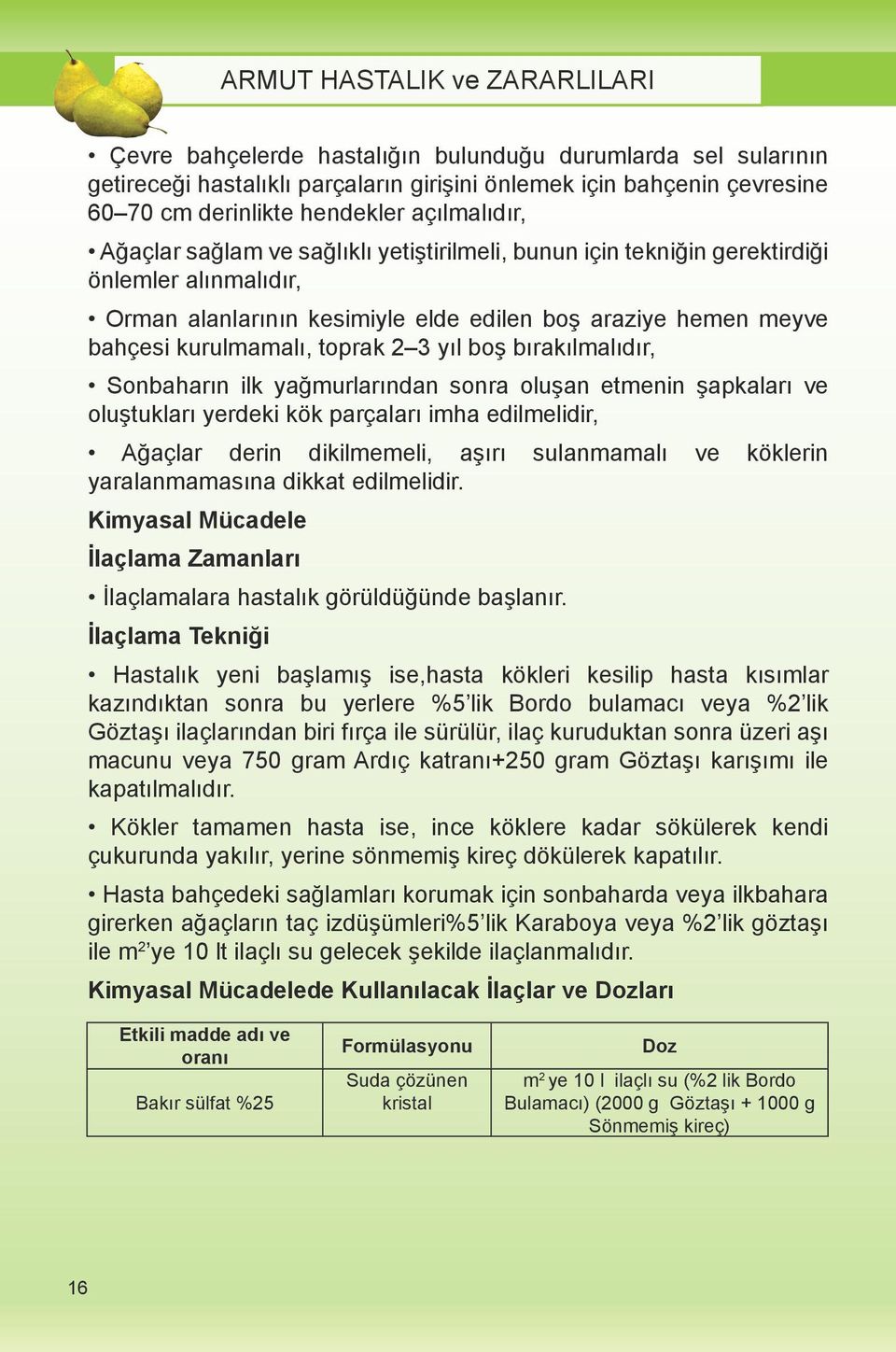 Sonbaharın ilk yağmurlarından sonra oluşan etmenin şapkaları ve oluştukları yerdeki kök parçaları imha edilmelidir, Ağaçlar derin dikilmemeli, aşırı sulanmamalı ve köklerin yaralanmamasına dikkat