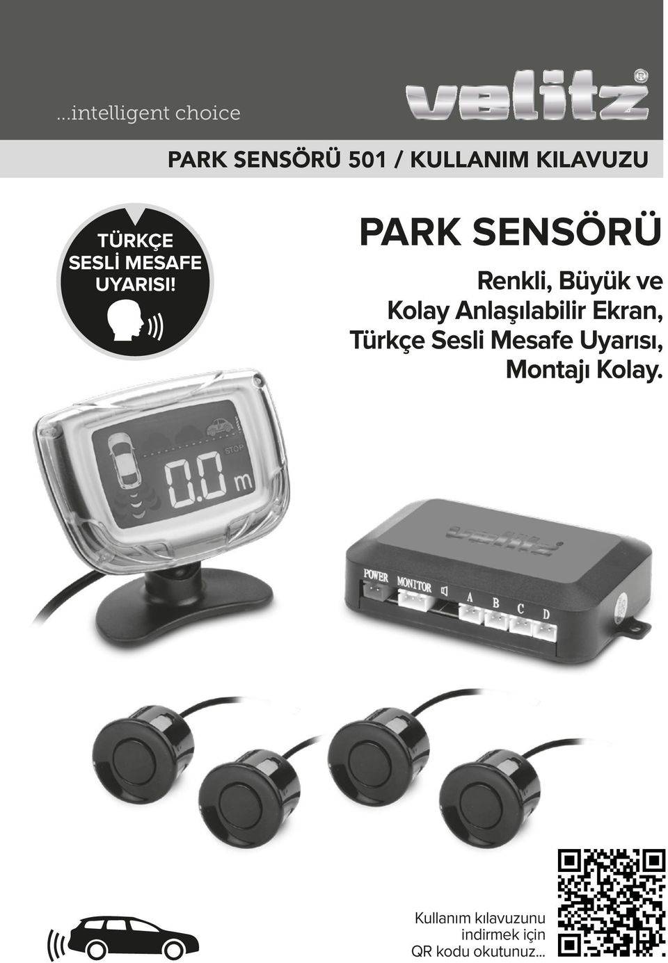 PARK SENSÖRÜ Renkli, Büyük ve Kolay Anlaşılabilir