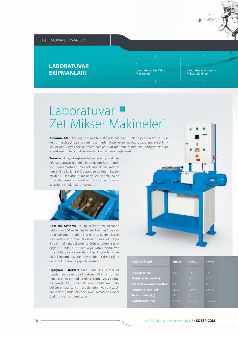 Laboratuvar Zet Mikser Makinesi sayesinde bir takım hataları pilot üretimde minimuma indirgeyerek olası yüksek üretim hata maliyetlerinden kaçınılmasını sağlamaktadır.