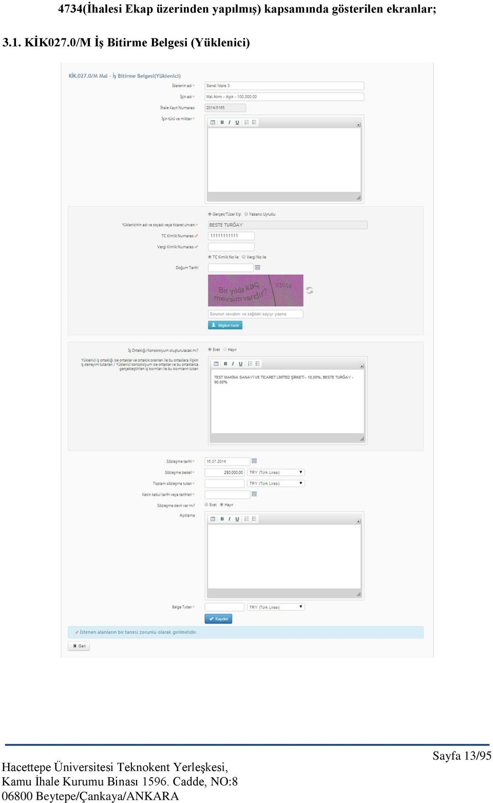 ekranlar; 3.1. KİK027.