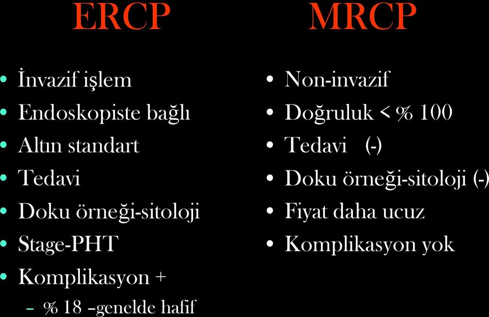 Komplikasyon + % 18 genelde hafif Non-invazif Doğruluk <