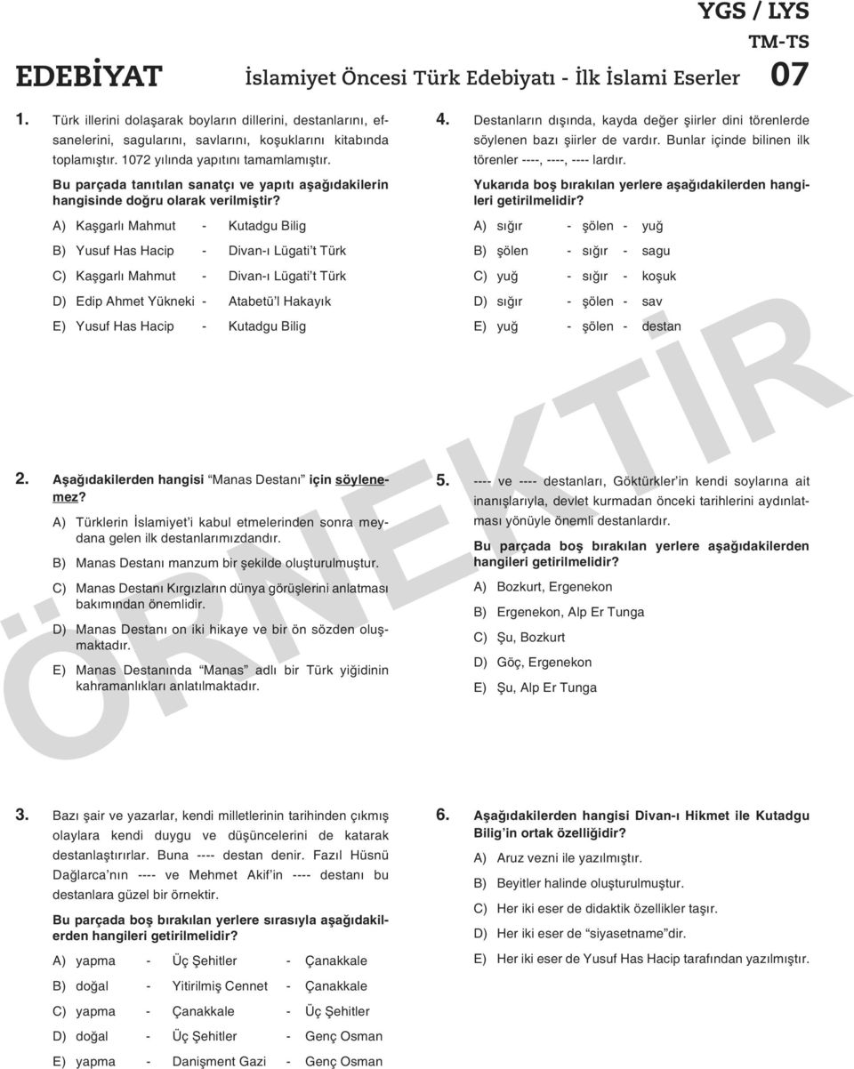 Bu parçada tanıtılan sanatçı ve yapıtı aşağıdakilerin hangisinde doğru olarak verilmiştir?