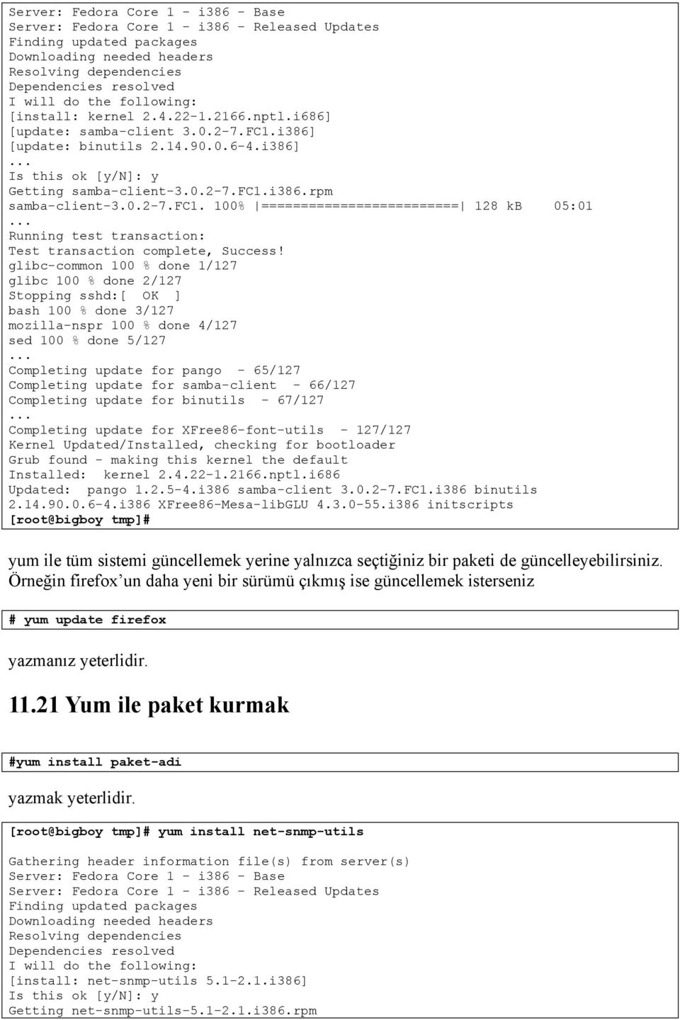 0.2-7.fc1. 100% ========================= 128 kb 05:01... Running test transaction: Test transaction complete, Success!