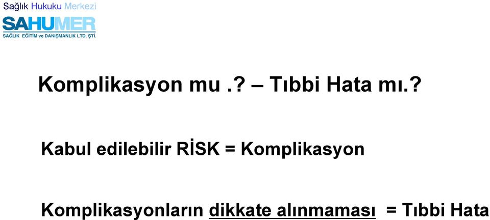 ? Kabul edilebilir RİSK =