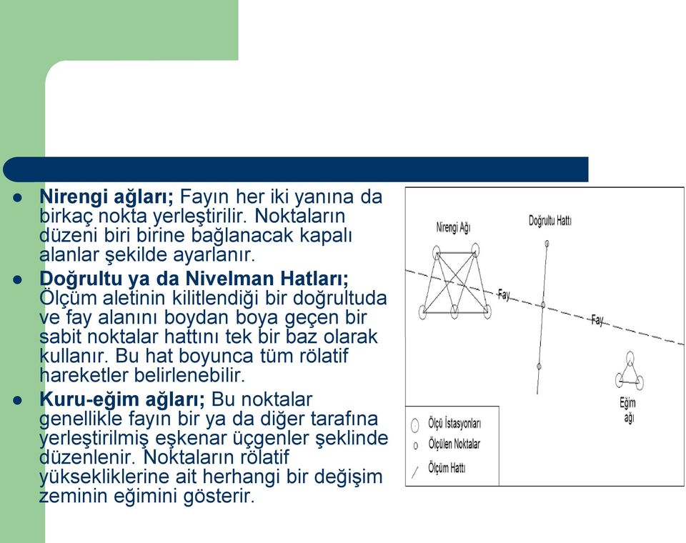 bir baz olarak kullanır. Bu hat boyunca tüm rölatif hareketler belirlenebilir.