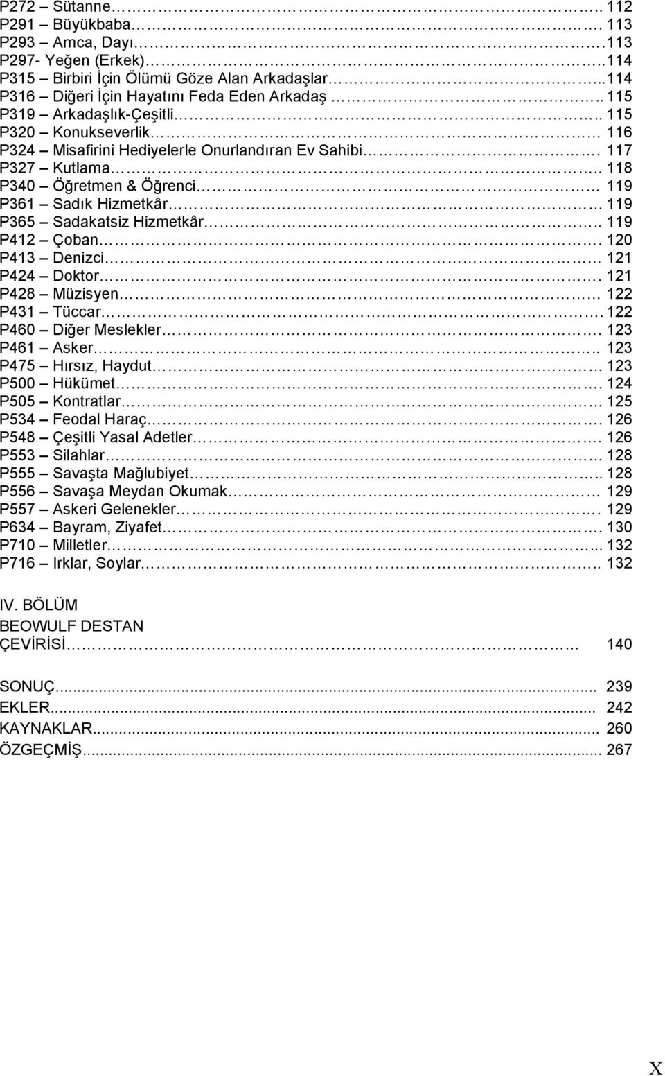 . 118 P340 Öğretmen & Öğrenci 119 P361 Sadık Hizmetkâr 119 P365 Sadakatsiz Hizmetkâr.. 119 P412 Çoban. 120 P413 Denizci 121 P424 Doktor. 121 P428 Müzisyen 122 P431 Tüccar. 122 P460 Diğer Meslekler.