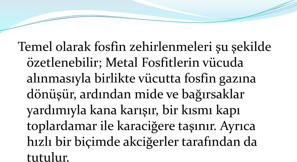 ardından mide ve bağırsaklar yardımıyla kana karışır, bir kısmı kapı