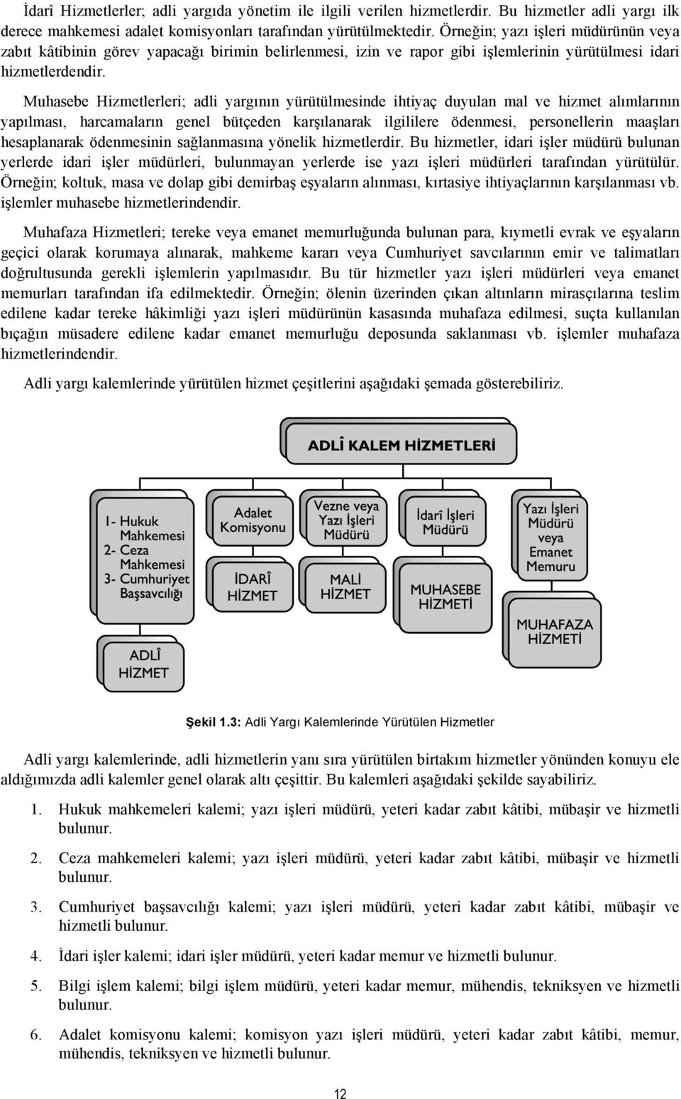 Muhasebe Hizmetlerleri; adli yargının yürütülmesinde ihtiyaç duyulan mal ve hizmet alımlarının yapılması, harcamaların genel bütçeden karşılanarak ilgililere ödenmesi, personellerin maaşları