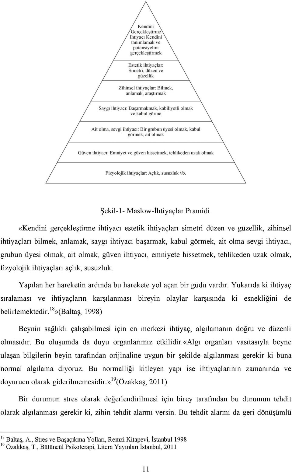 Yapılan her hareketin ardında bu harekete yol açan bir güdü vardır. Yukarıda ki ihtiyaç sıralaması ve ihtiyaçların karşılanması bireyin olaylar karşısında ki esnekliğini de belirlemektedir.