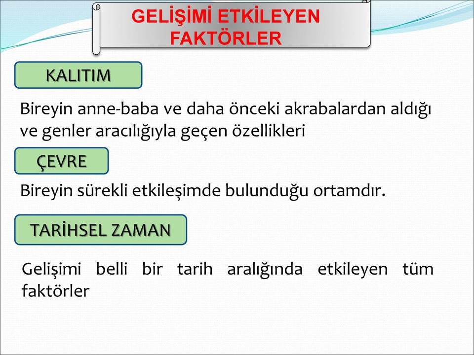 özellikleri ÇEVRE Bireyin sürekli etkileşimde bulunduğu ortamdır.