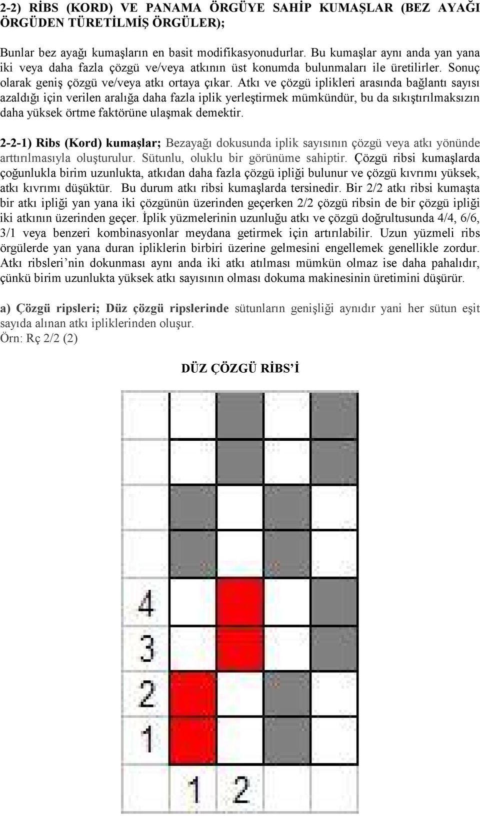 Atkı ve çözgü iplikleri arasında bağlantı sayısı azaldığı için verilen aralığa daha fazla iplik yerleştirmek mümkündür, bu da sıkıştırılmaksızın daha yüksek örtme faktörüne ulaşmak demektir.