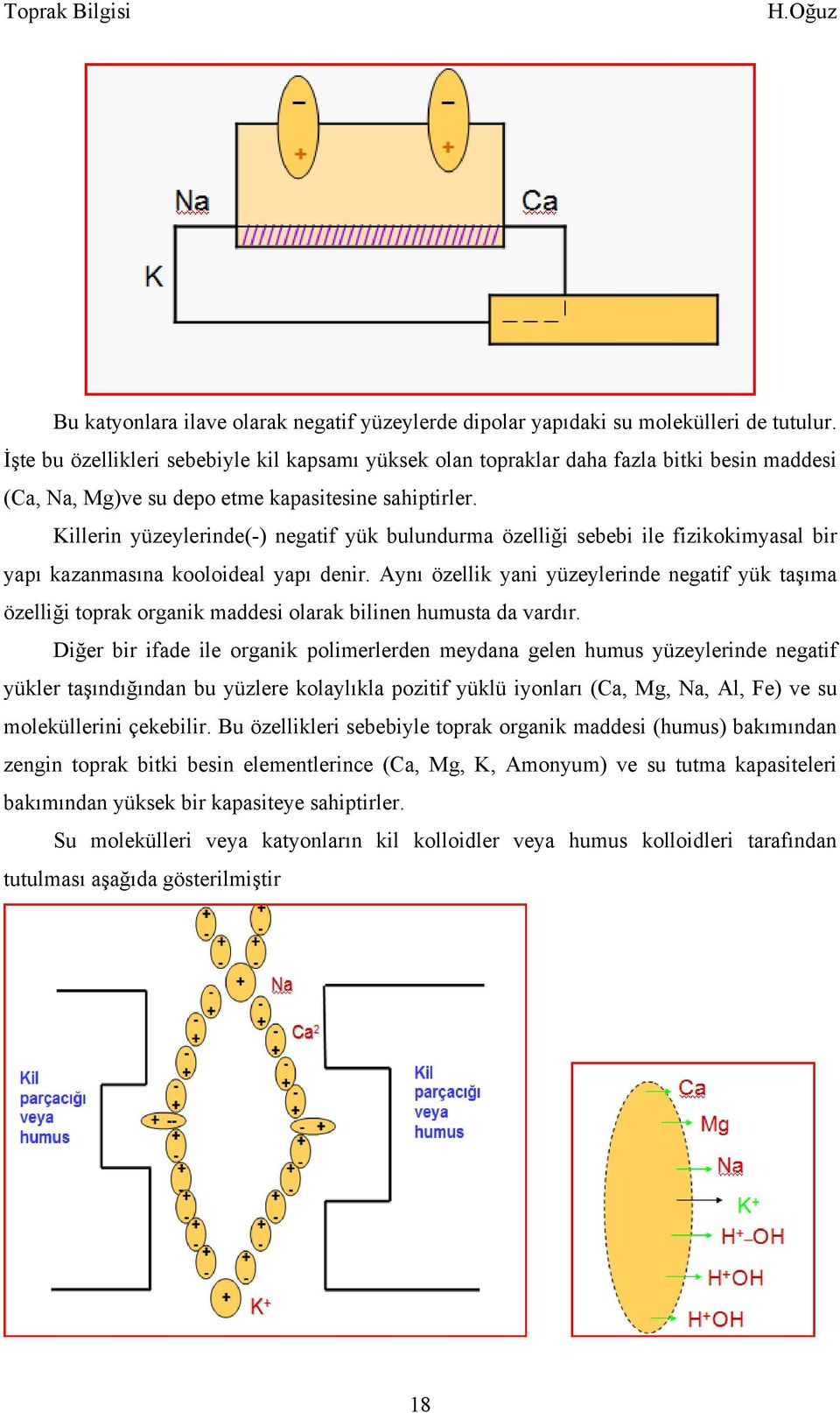 Killerin yüzeylerinde(-) negatif yük bulundurma özelliği sebebi ile fizikokimyasal bir yapı kazanmasına kooloideal yapı denir.