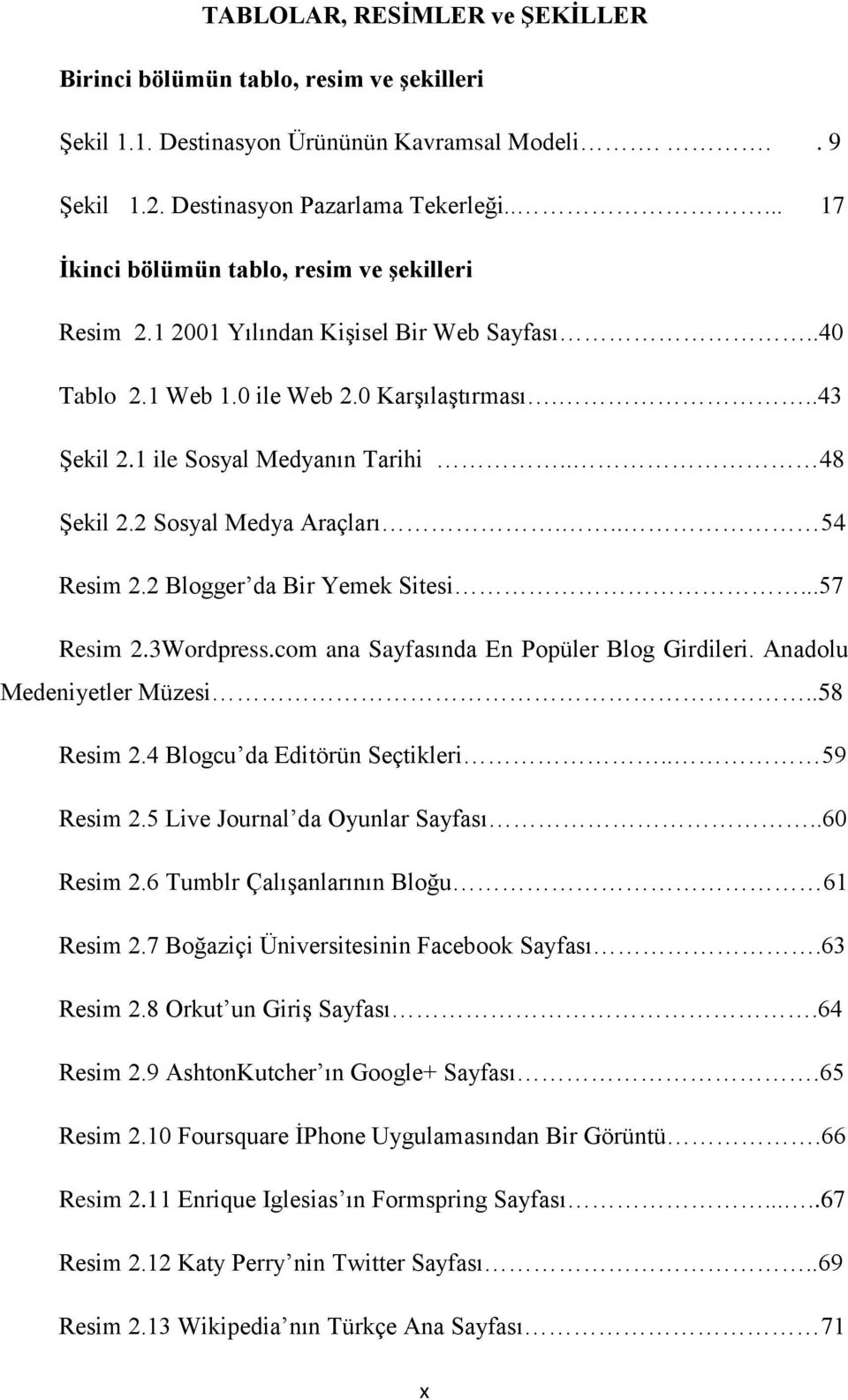 . 48 Şekil 2.2 Sosyal Medya Araçları... 54 Resim 2.2 Blogger da Bir Yemek Sitesi...57 Resim 2.3Wordpress.com ana Sayfasında En Popüler Blog Girdileri. Anadolu Medeniyetler Müzesi..58 Resim 2.