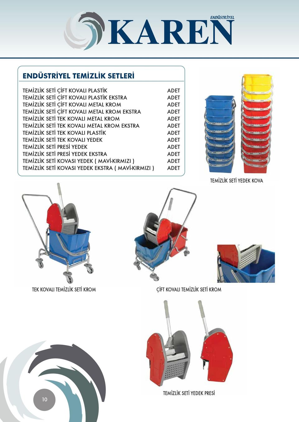 PLASTİK TEMİZLİK SETİ TEK KOVALI YEDEK TEMİZLİK SETİ PRESİ YEDEK TEMİZLİK SETİ PRESİ YEDEK EKSTRA TEMİZLİK SETİ KOVASI YEDEK ( MAVİ-KIRMIZI )