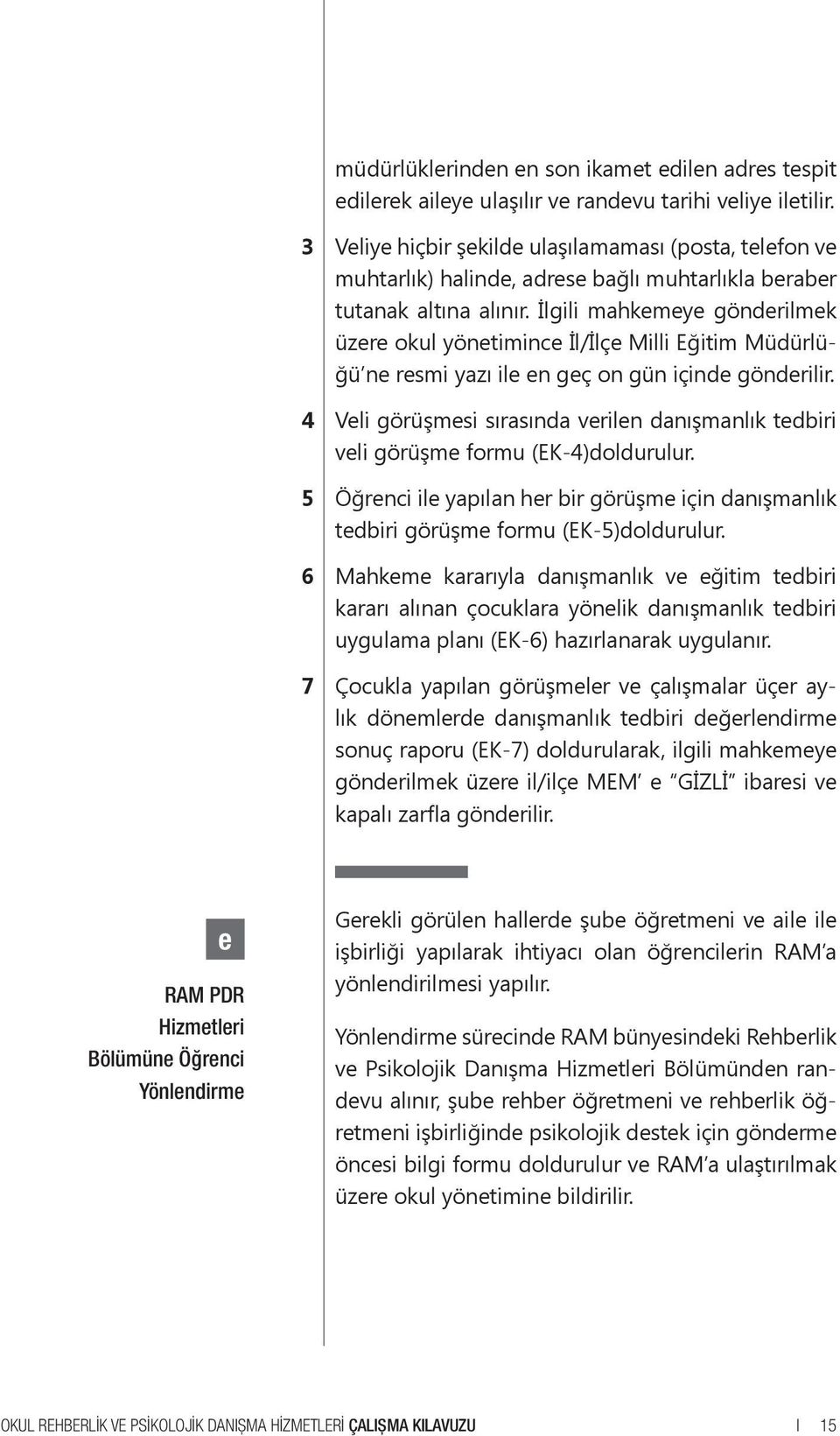 İlgili mahkemeye gönderilmek üzere okul yönetimince İl/İlçe Milli Eğitim Müdürlüğü ne resmi yazı ile en geç on gün içinde gönderilir.