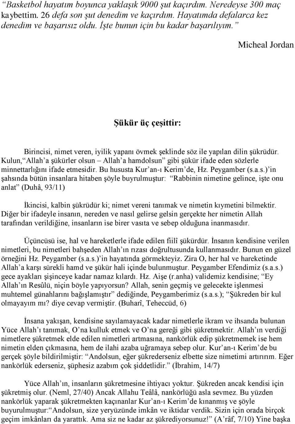 Kulun, Allah a şükürler olsu