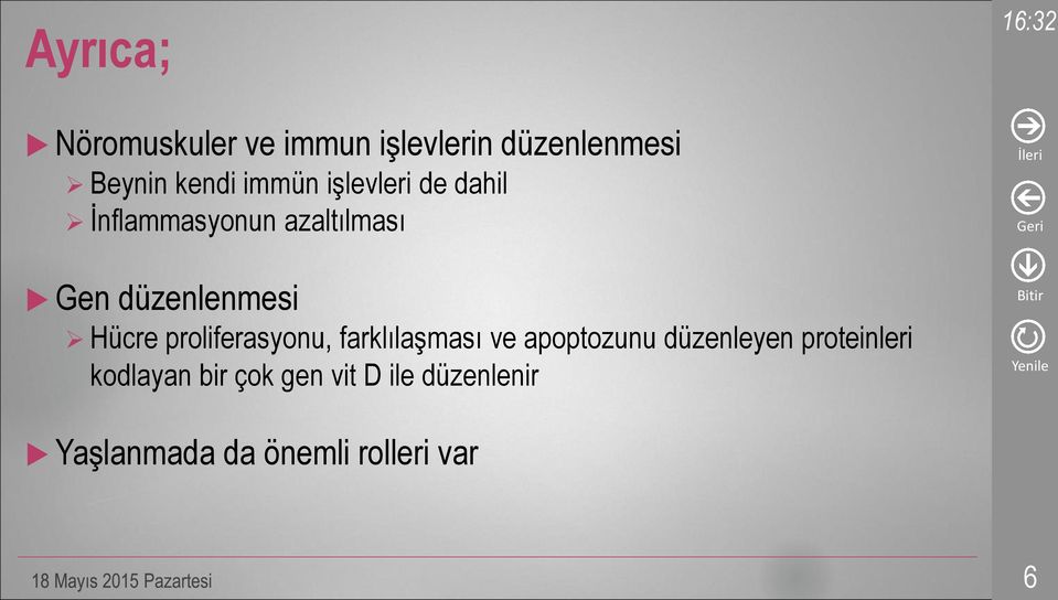 Hücre proliferasyonu, farklılaşması ve apoptozunu düzenleyen proteinleri