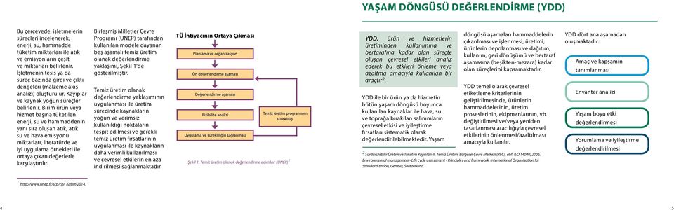 Birim ürün veya hizmet başına tüketilen enerji, su ve hammaddenin yanı sıra oluşan atık, atık su ve hava emisyonu miktarları, literatürde ve iyi uygulama örnekleri ile ortaya çıkan değerlerle