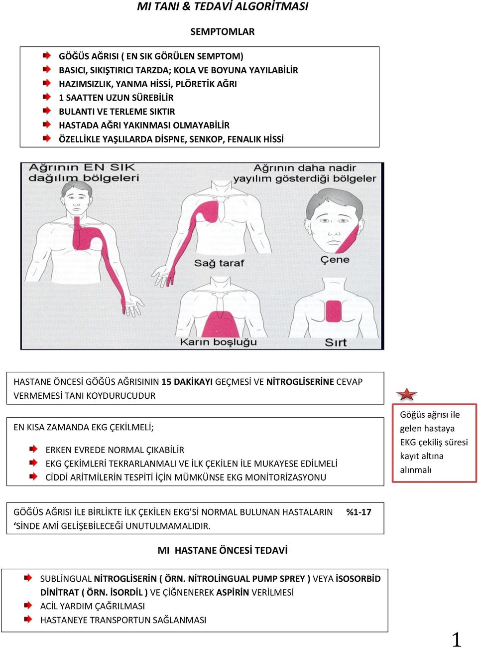 TANI KOYDURUCUDUR EN KISA ZAMANDA EKG ÇEKİLMELİ; EN KISA ZAMANDA ERKEN EVREDE NORMAL ÇIKABİLİR EKG ÇEKİMLERİ TEKRARLANMALI VE İLK ÇEKİLEN İLE MUKAYESE EDİLMELİ CİDDİ ARİTMİLERİN TESPİTİ İÇİN MÜMKÜNSE