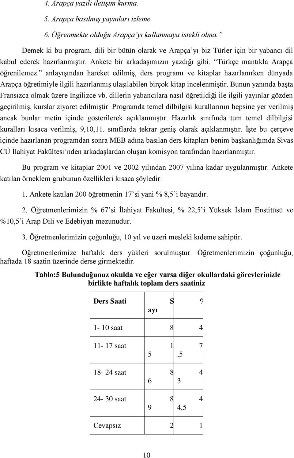 anlayışından hareket edilmiş, ders programı ve kitaplar hazırlanırken dünyada Arapça öğretimiyle ilgili hazırlanmış ulaşılabilen birçok kitap incelenmiştir.