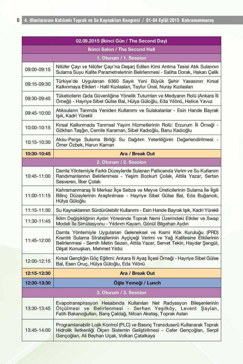 Session Nilüfer Çayı ve Nilüfer Çayı na Deşarj Edilen Kimi Arıtma Tesisi Atık Sularının Sulama Suyu Kalite Parametrelerinin Belirlenmesi - Saliha Dorak, Hakan Çelik Türkiye de Uygulanan 6360 Sayılı