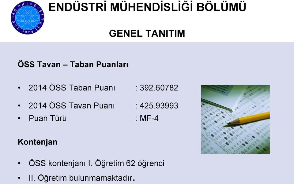 60782 2014 ÖSS Tavan Puanı : 425.