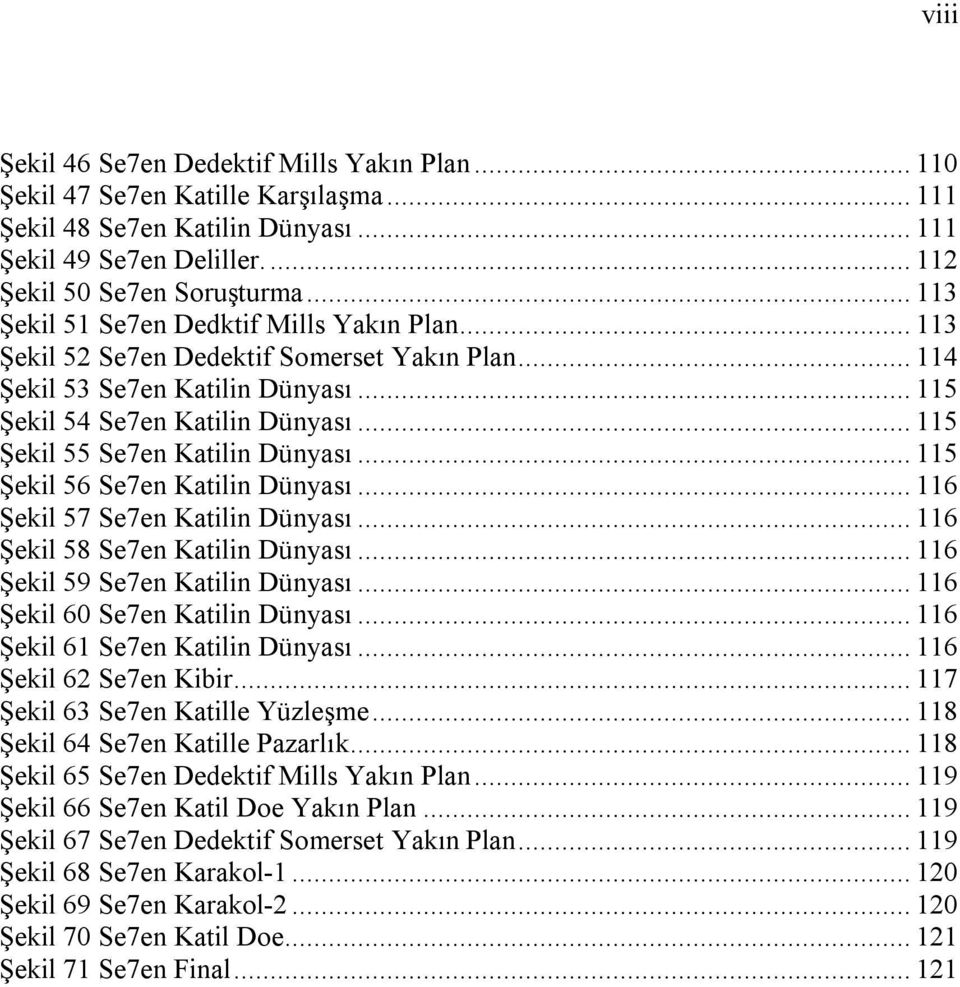 .. 115 Şekil 55 Se7en Katilin Dünyası... 115 Şekil 56 Se7en Katilin Dünyası... 116 Şekil 57 Se7en Katilin Dünyası... 116 Şekil 58 Se7en Katilin Dünyası... 116 Şekil 59 Se7en Katilin Dünyası.