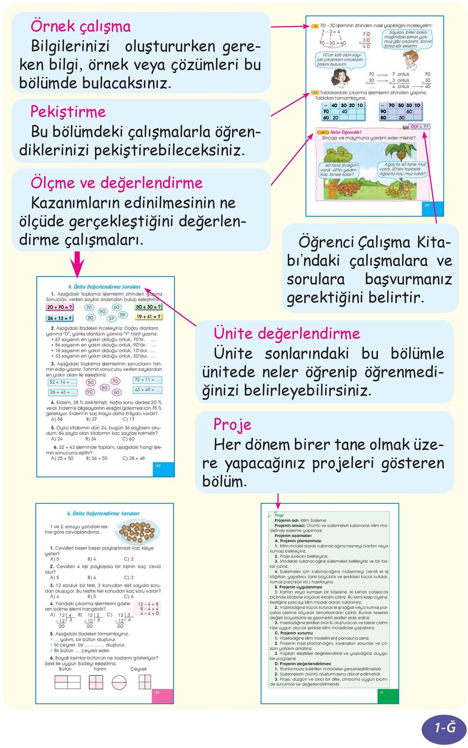 Sonuçları, verilen sayılar arasından bulup eşleştiriniz. 70 60 90 59 80 37 2. Aşağıdaki ifadeleri inceleyiniz. Doğru olanların yanına D, yanlış olanların yanına Y harfi yazınız.