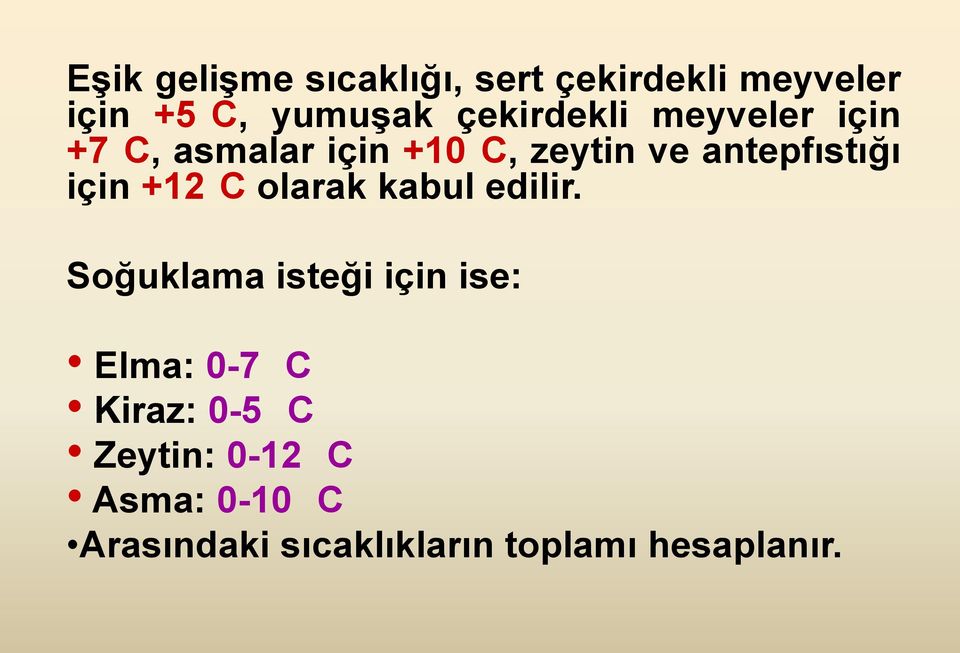 için +12 C olarak kabul edilir.