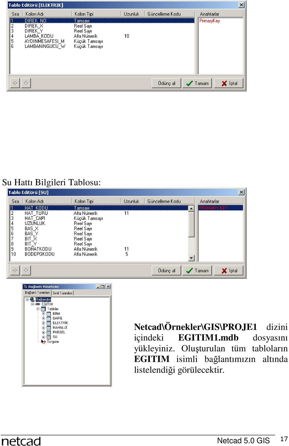 mdb dosyasını yükleyiniz.