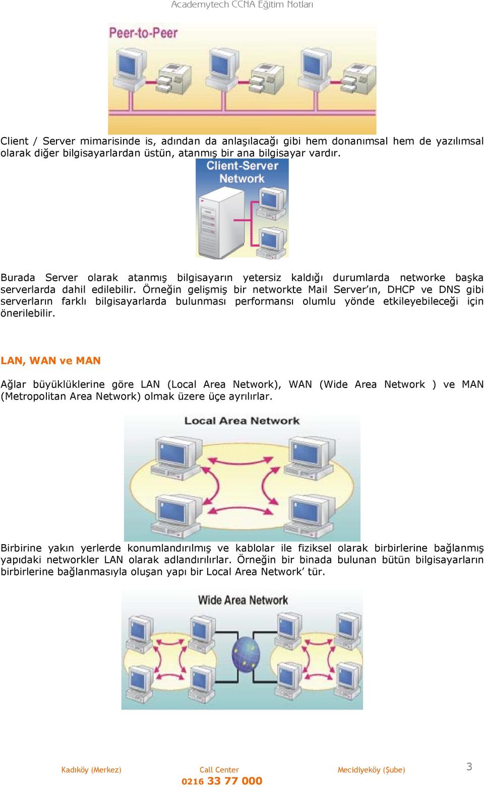 Örneğin gelişmiş bir networkte Mail Server ın, DHCP ve DNS gibi serverların farklı bilgisayarlarda bulunması performansı olumlu yönde etkileyebileceği için önerilebilir.