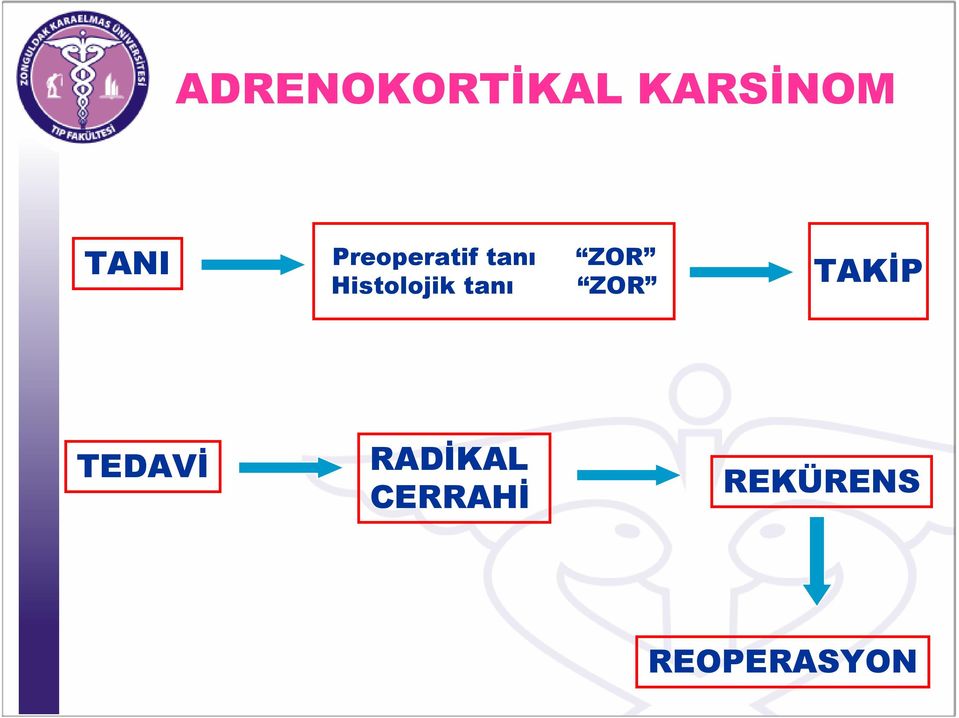 Histolojik tanı ZOR TAKİP