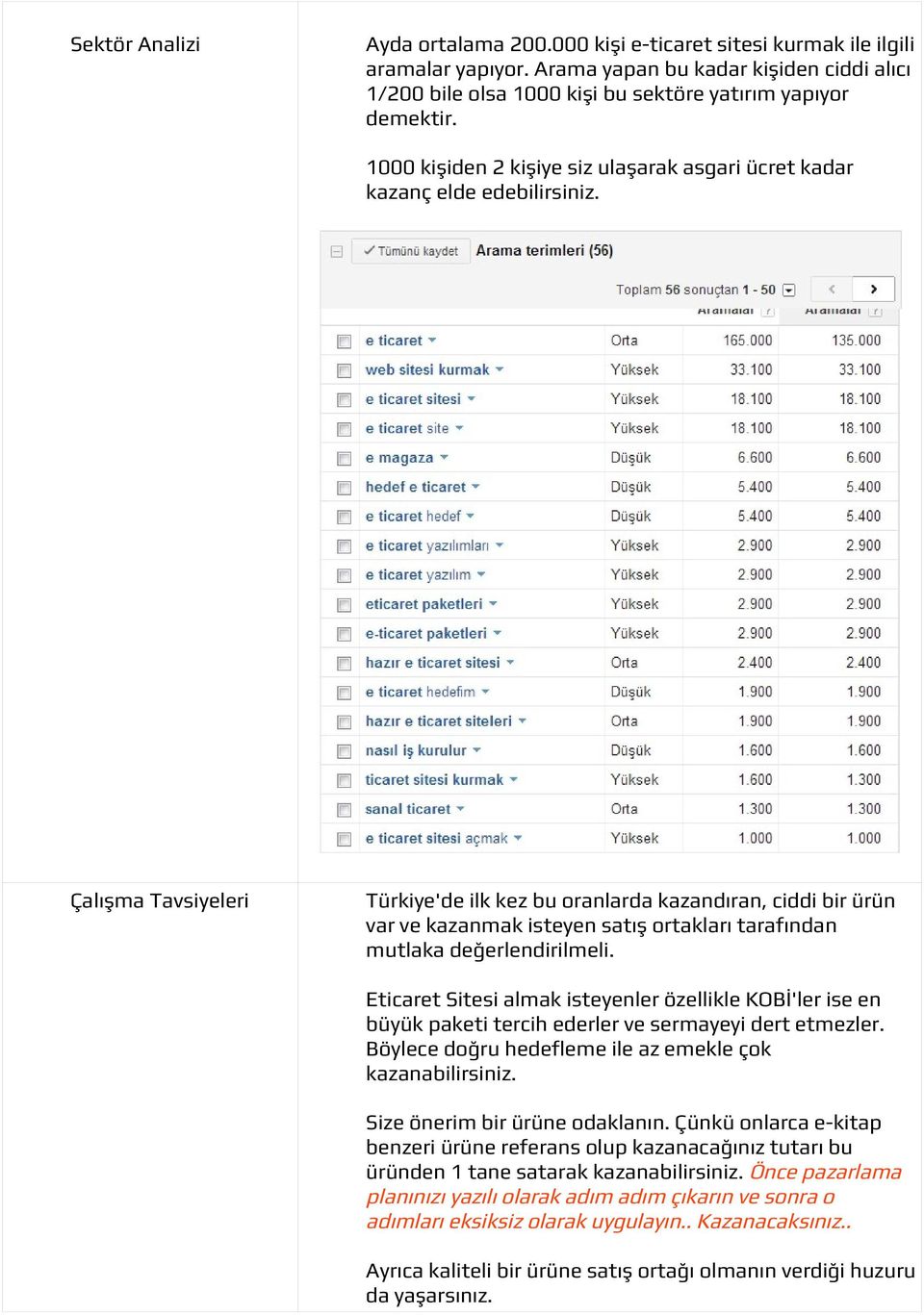 Çalışma Tavsiyeleri Türkiye'de ilk kez bu oranlarda kazandıran, ciddi bir ürün var ve kazanmak isteyen satış ortakları tarafından mutlaka değerlendirilmeli.