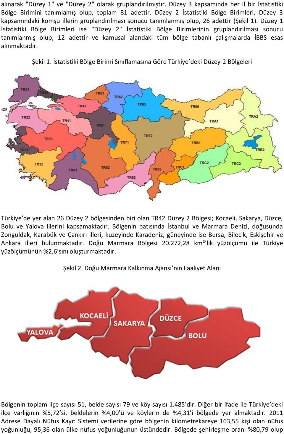 Düzey 1 İstatistiki Bölge Birimleri ise "Düzey 2" İstatistiki Bölge Birimlerinin gruplandırılması sonucu tanımlanmış olup, 12 adettir ve kamusal alandaki tüm bölge tabanlı çalışmalarda İBBS esas