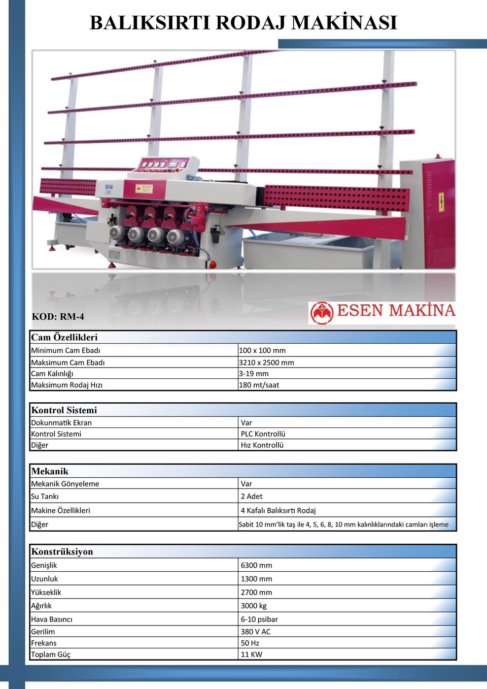 Özellikleri 2 Adet 4 Kafalı Balıksırtı Rodaj Sabit 10 mm lik taş ile 4, 5, 6, 8, 10 mm