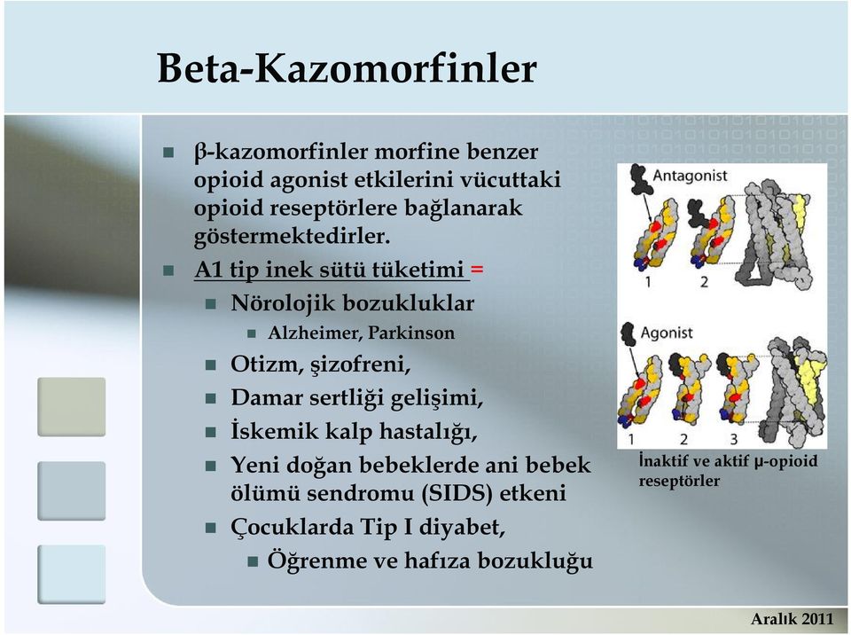 A1 tip inek sütü tüketimi = Nörolojik bozukluklar Alzheimer, Parkinson Otizm, şizofreni, Damar sertliği