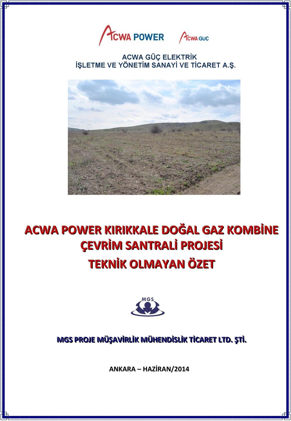 ACWA POWER KIRIKKALE DOĞAL GAZ KOMBİNE ÇEVRİM