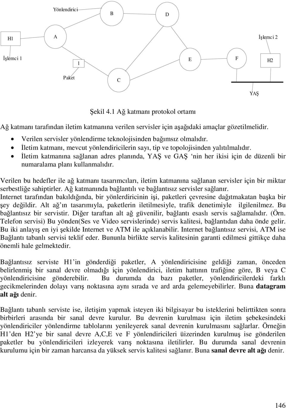 İletim katmanına sağlanan adres planında, YAŞ ve GAŞ nin her ikisi için de düzenli bir numaralama planı kullanmalıdır.