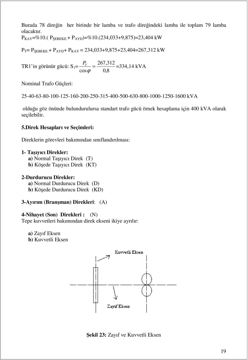 olduğu göz önünde bulundurulursa standart trafo gücü örnek hesaplama için 400 kva olarak seçilebilir. 5.