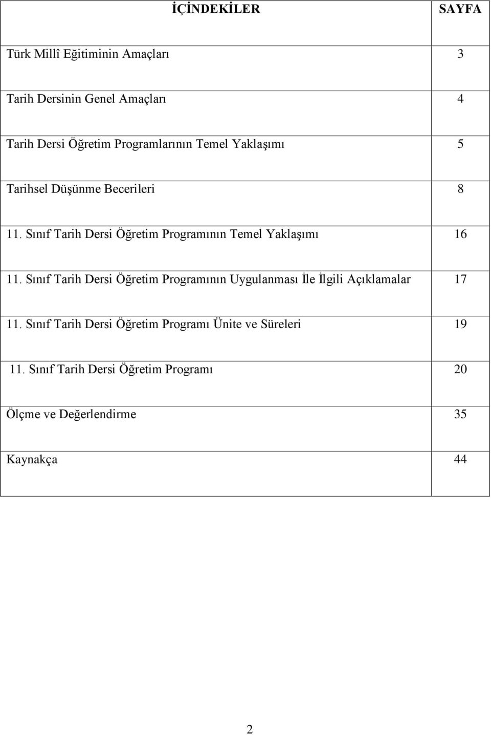 Sınıf Tarih Dersi Öğretim Programının Temel Yaklaşımı 16 11.