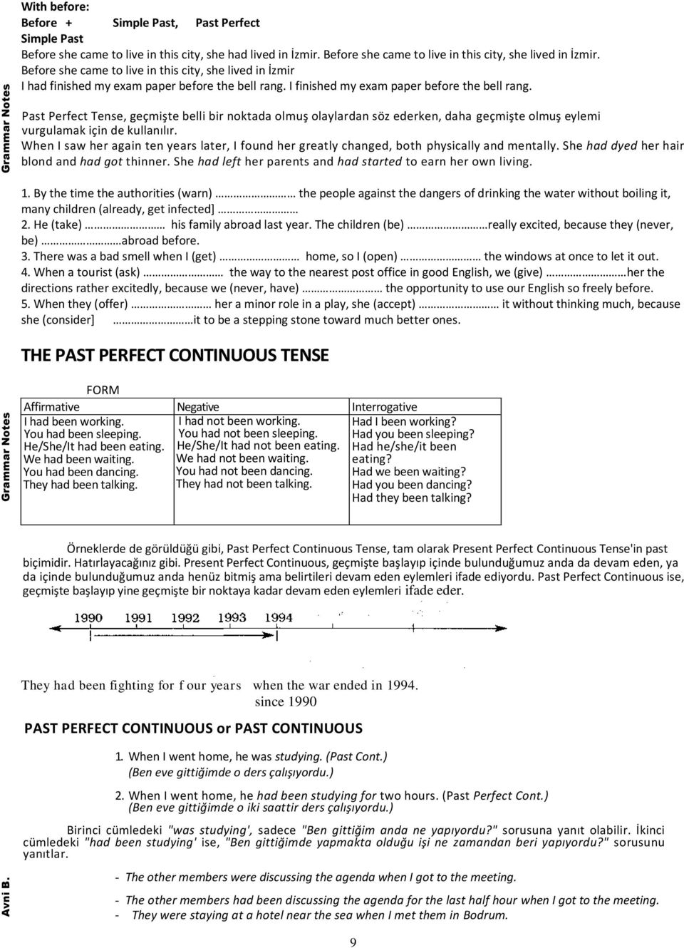 Past Perfect Tense, geçmişte belli bir noktada olmuş olaylardan söz ederken, daha geçmişte olmuş eylemi vurgulamak için de kullanılır.