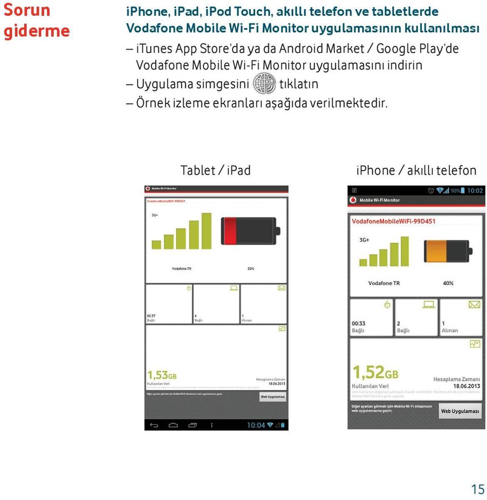 Google Play de Vodafone Mobile Wi-Fi Monitor uygulamasını indirin Uygulama simgesini